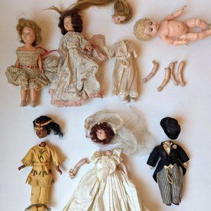 Knickerbocker doll parts lot